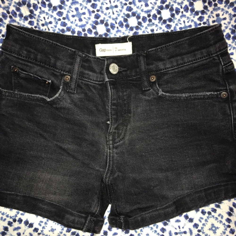 Gap black denim shorts 3inch inseam